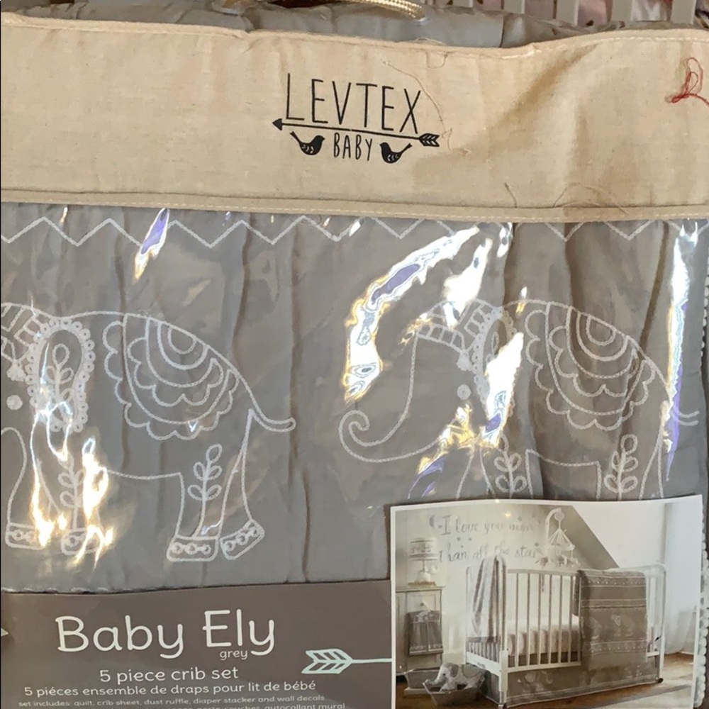 Elephant baby bed set
